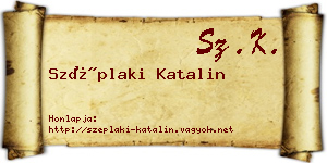 Széplaki Katalin névjegykártya