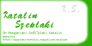 katalin szeplaki business card